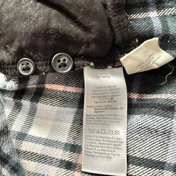 MADEWELL | Midnight Green Flannel Sunday Shirt in Cronston Plaid Size S - Picture 10 of 11